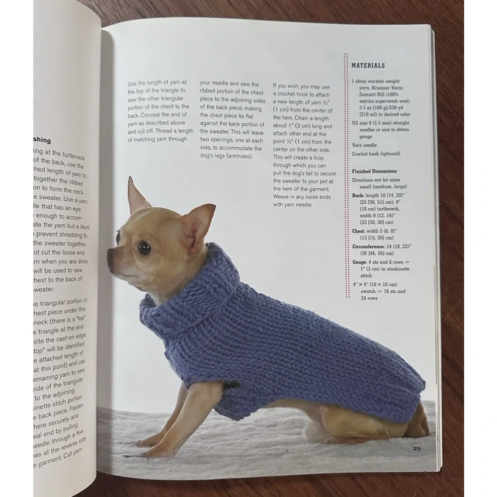 STYLISH KNITS FOR DOGS: 36 Projects to KNIT in a Weekend Softcover Book